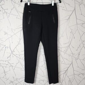 Lisette L Black Stretch Ponte Knit Mid Rise Skinny Pants